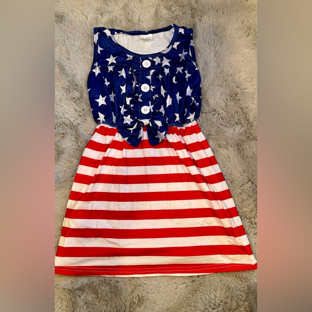Girls Red White & Blue Dress